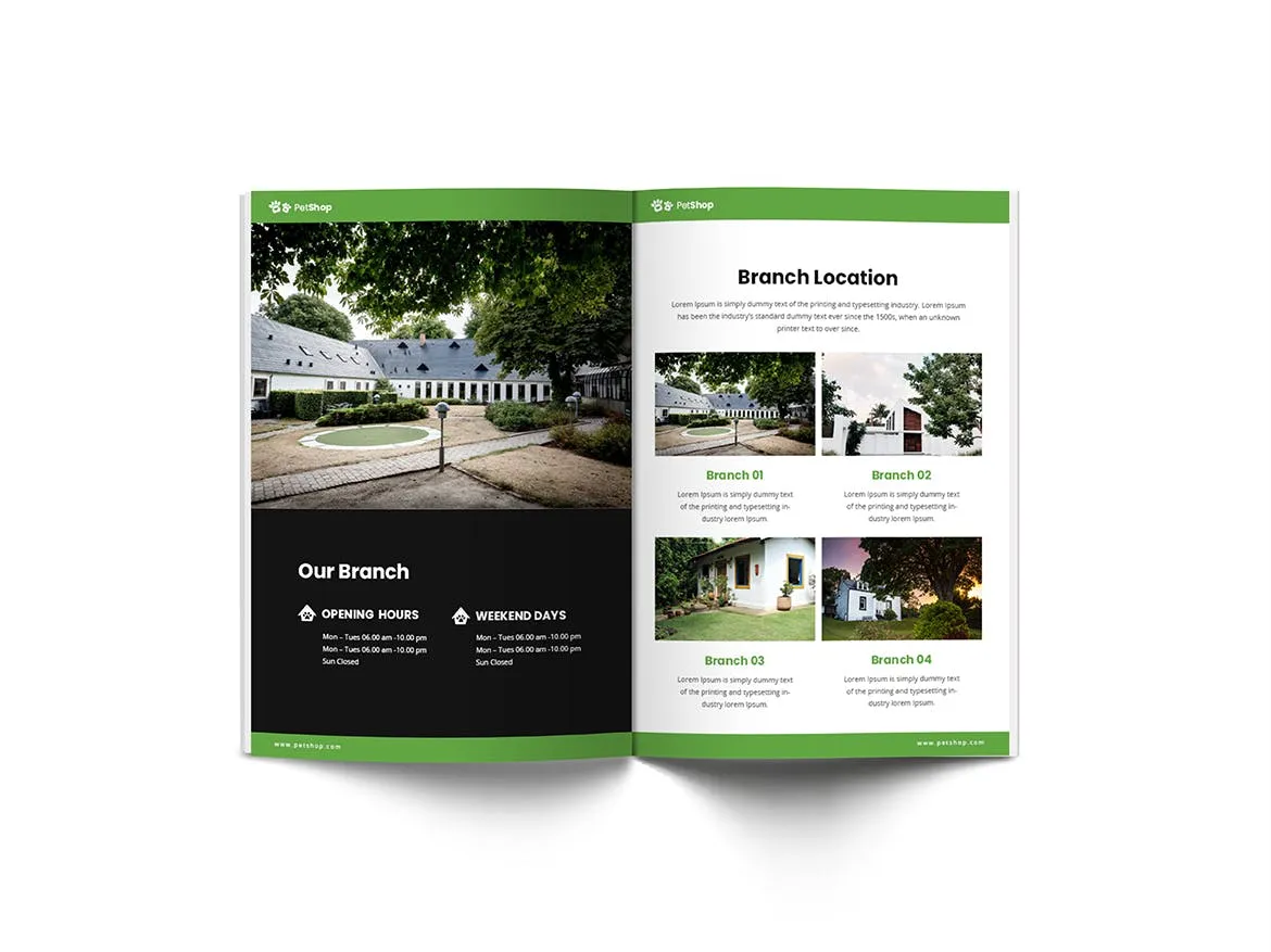 A4纸尺寸宠物医院/宠物店简介画册设计模板 Pet Shop A4 Brochure Template插图(13)