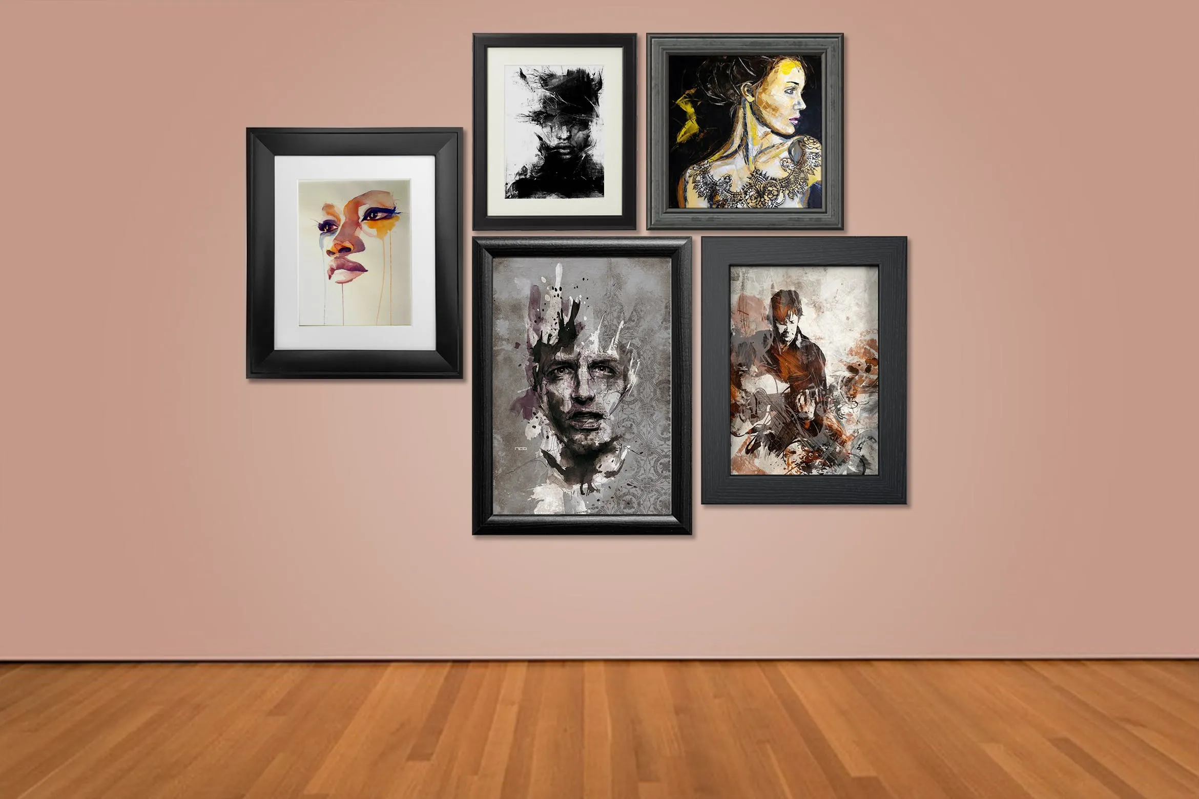 挂墙实木相框画框样机模板v3 Frame Picture Mockup [Vol3]