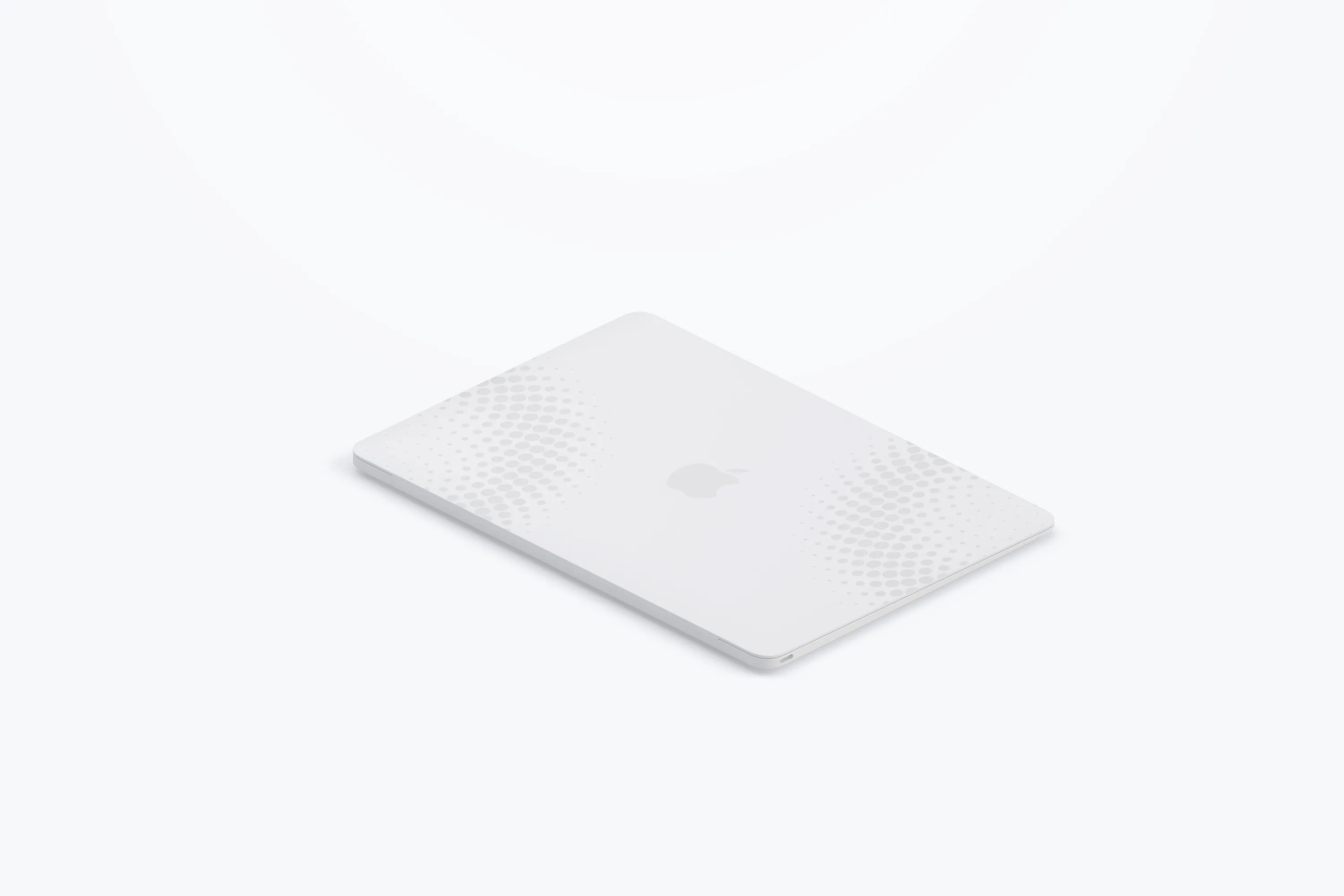 陶瓷材质MacBook笔记本电脑等距右视图样机03 Clay MacBook Mockup, Isometric Right View 03插图