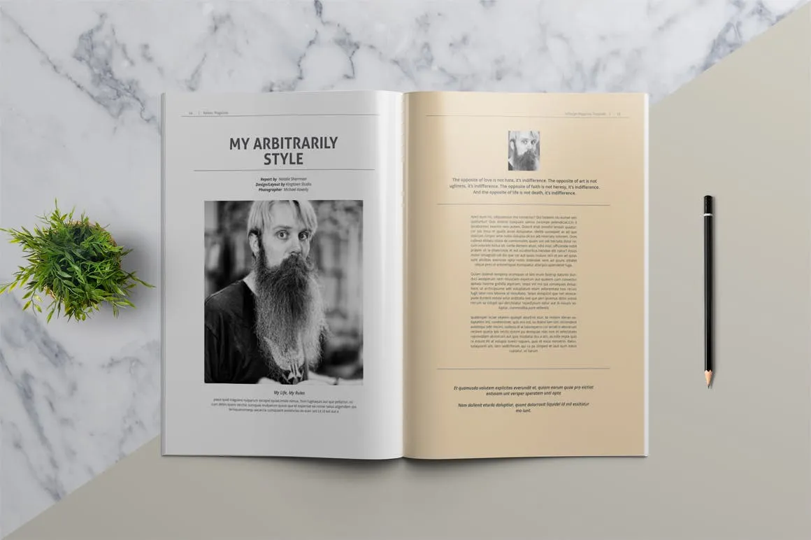 北欧简约风格素材库精选杂志设计模板 KELENS – Clean Magazine Template插图(5)