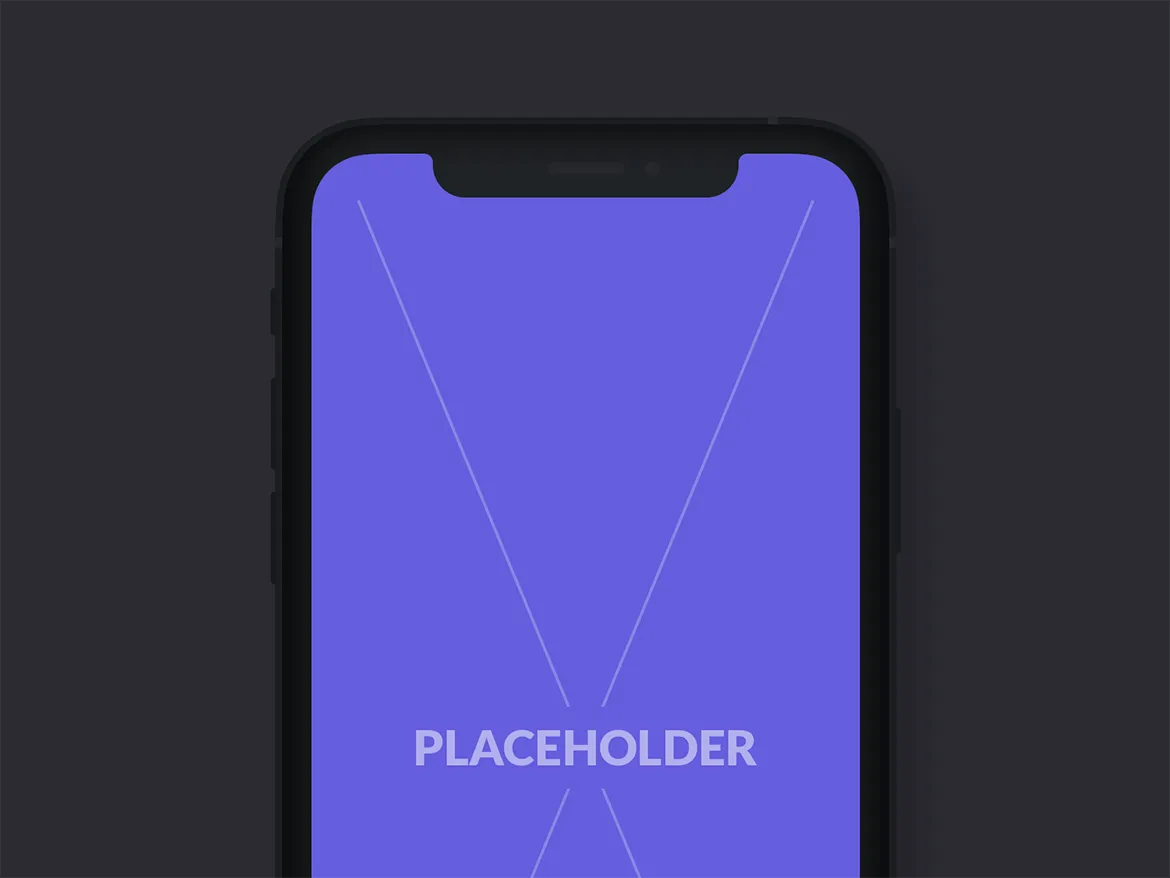 刘海屏iPhone手机等距网格素材库精选样机模板[黑色版本] Presentation Mockups Dark插图(6)