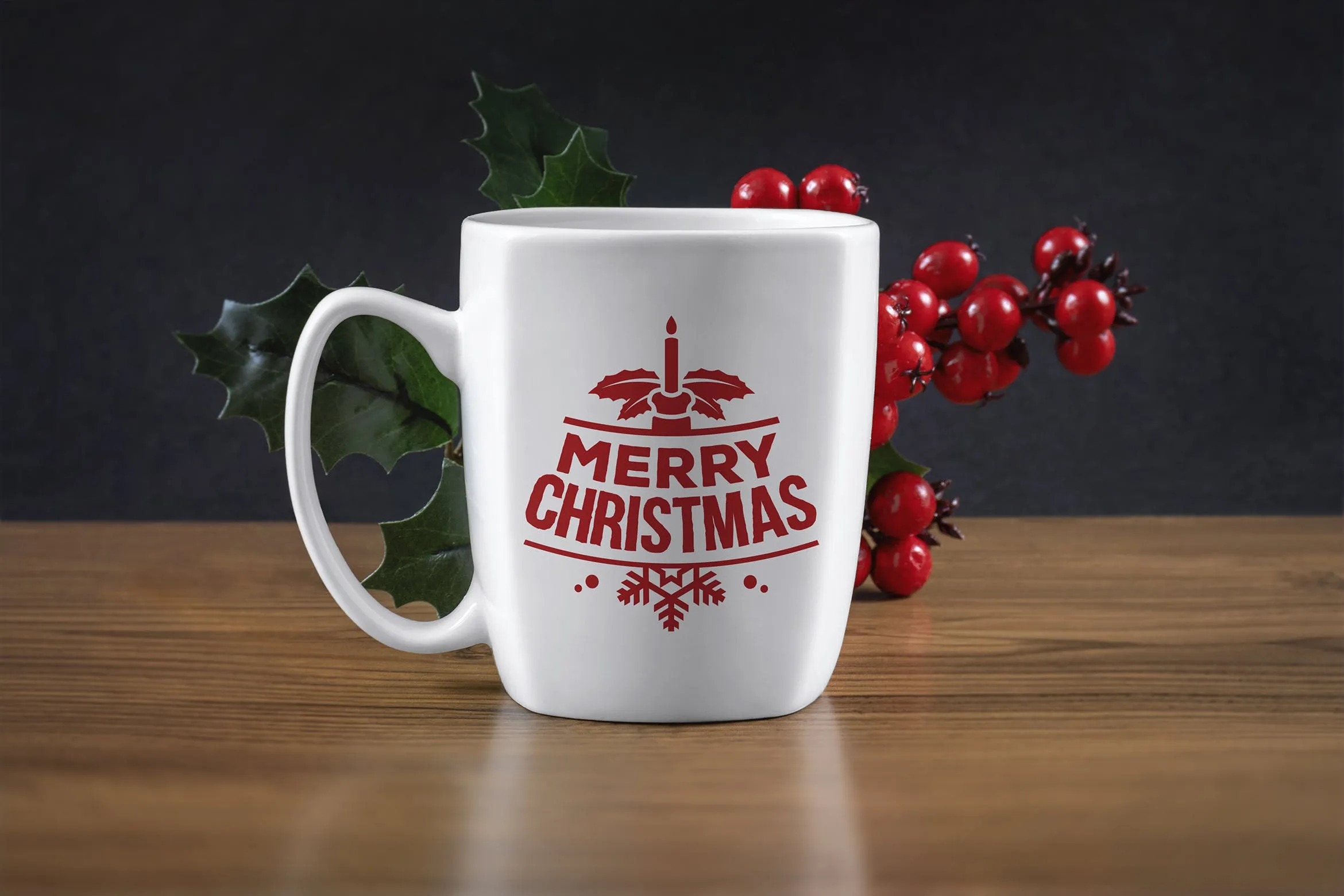 圣诞节主题马克杯设计效果图样机像素设计精选 Christmas mug mockup