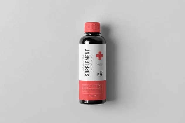 药物保健品瓶子&盒子样机模板v1 Supplement Bottle & Box Mock-up 1插图(8)