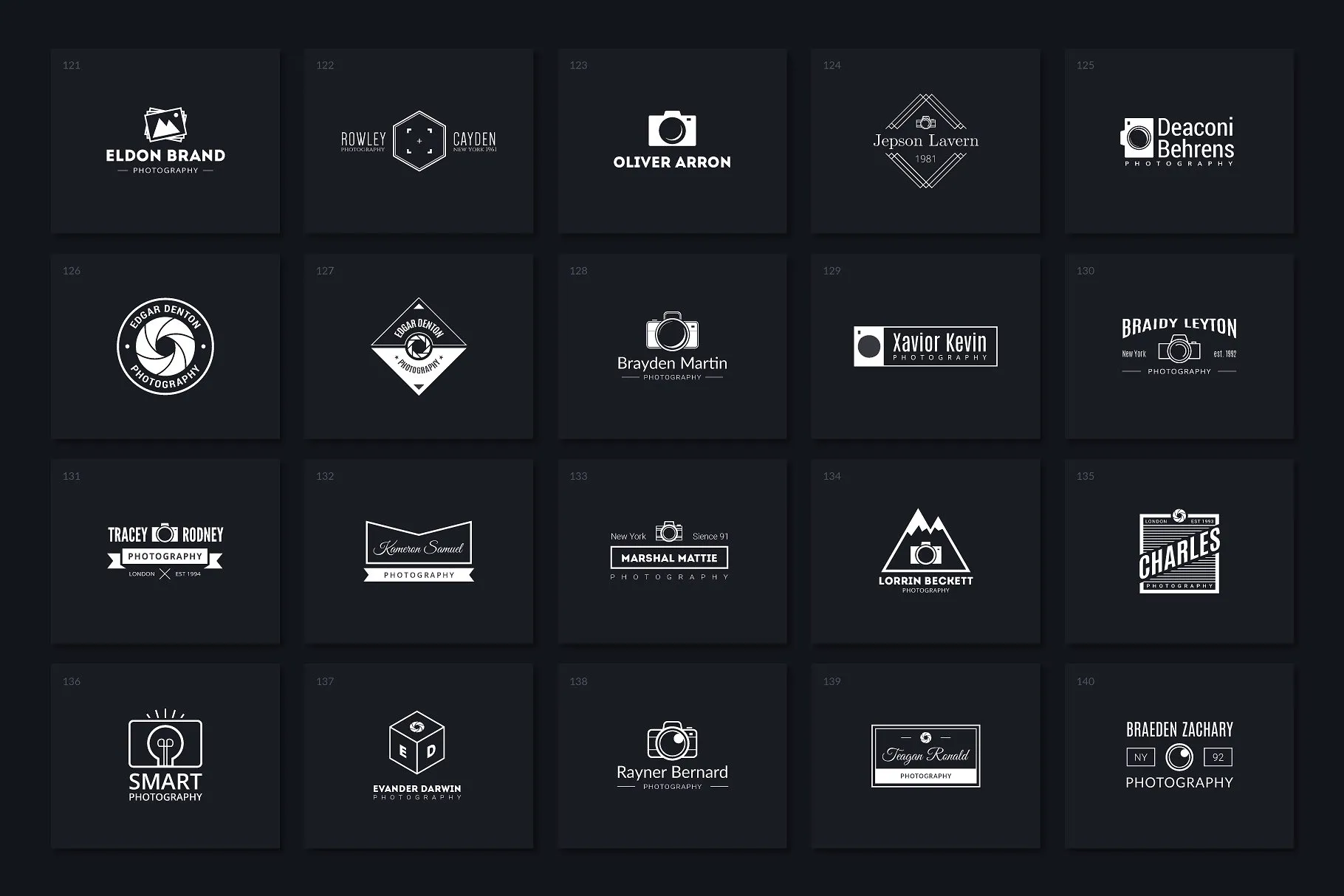 40个多用途影楼摄影Logo模板V.4 40 Photography Logos Vol. 4插图(1)