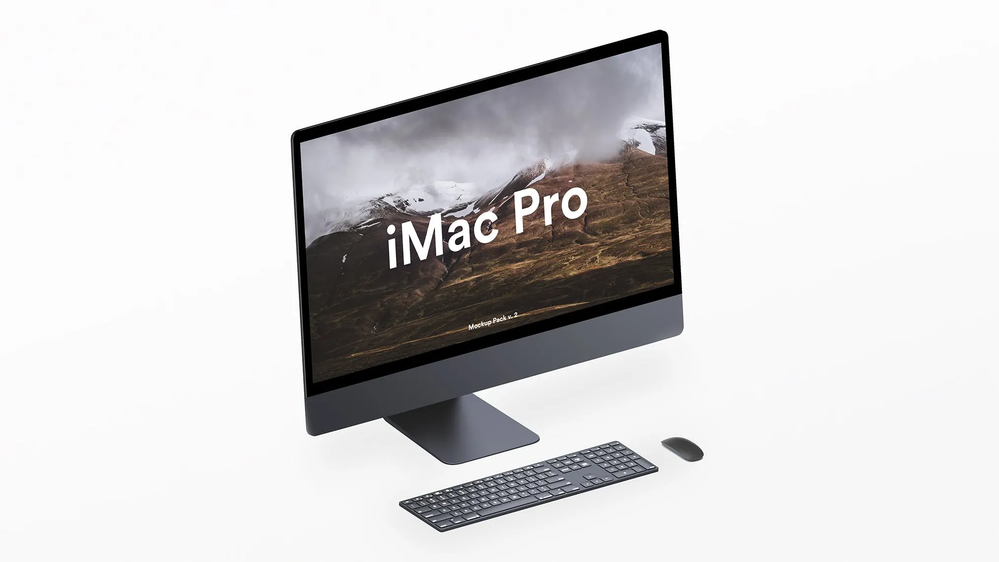5K高分辨率iMac Pro一体机多角度样机模板 iMac Pro Kit插图(1)