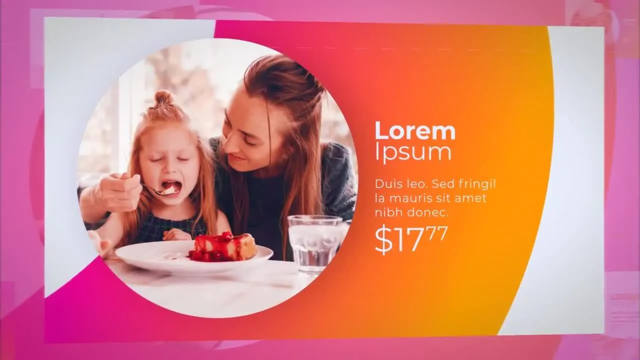 食物菜单宣传动画像素设计精选AE模板