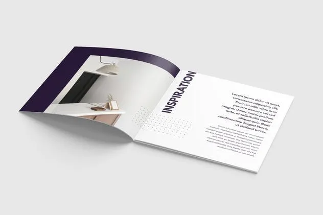 方形杂志画册设计AI模板 Square Magazine or Brochure Template插图(1)