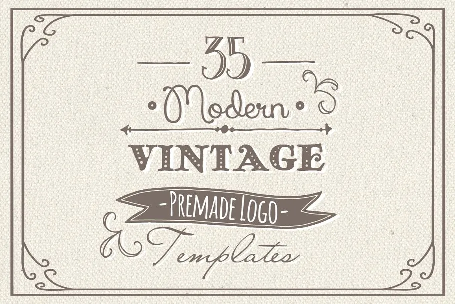 35款手绘Logo制作设计模板 35 Hand Drawn Logos Bundle – Vector插图