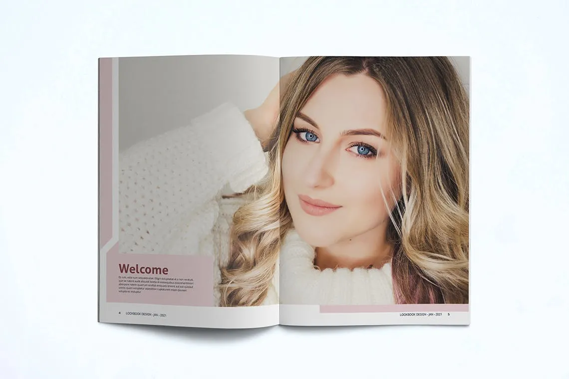 女性时尚服饰产品画册素材库精选Lookbook设计模板 Fashion Lookbook Template插图(4)