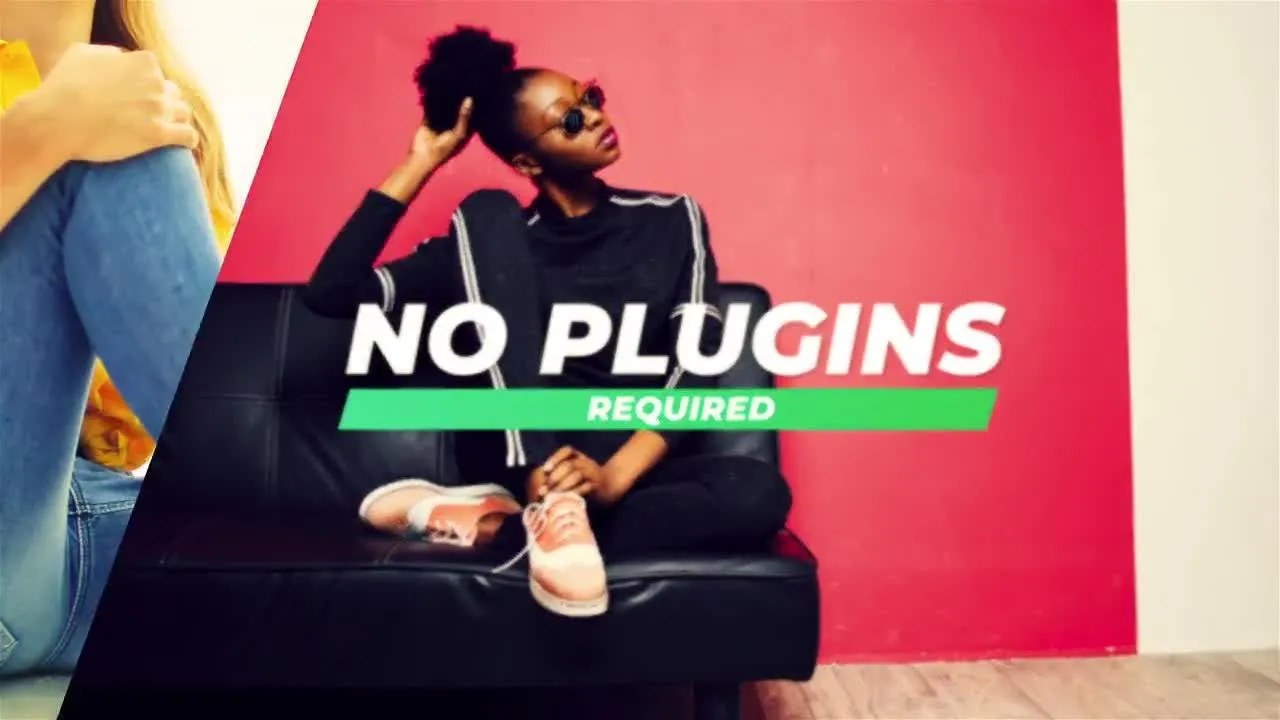 清爽时尚照片过渡像素设计精选AE模板