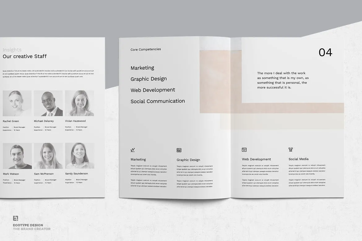 简约时尚设计风格招标书/投资商业计划书设计模板 Proposal插图(5)