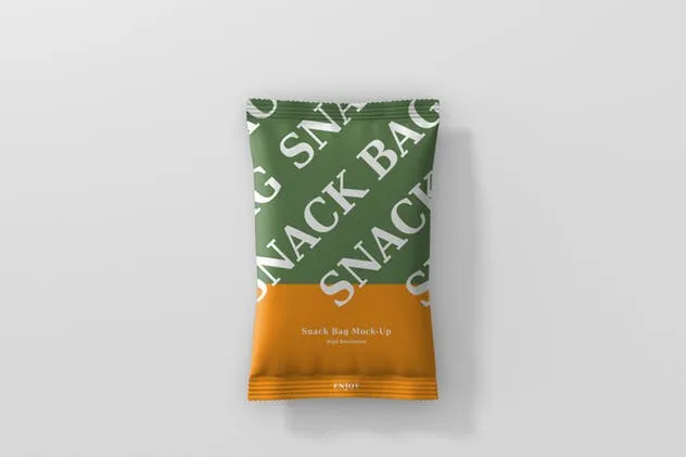 小吃/零食塑料袋包装外观设计样机 Snack Foil Bag Mockup插图(7)