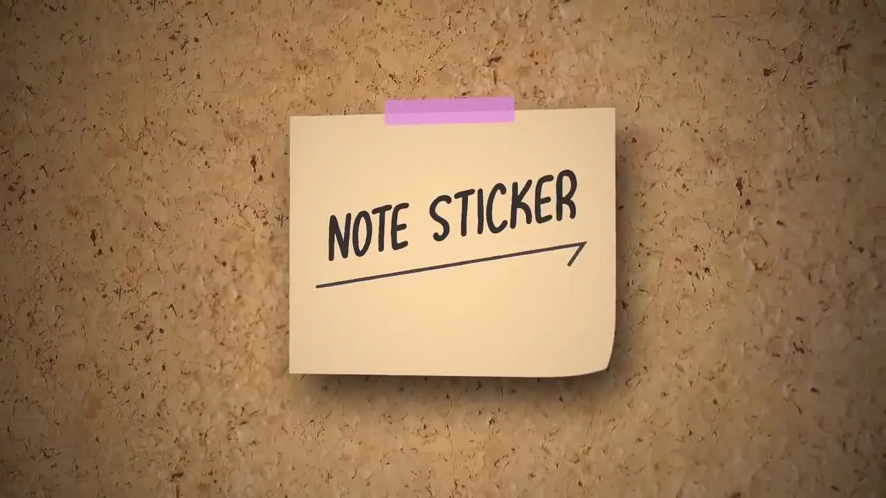 动态动画便利贴文字清单展示视频像素设计精选AE模板