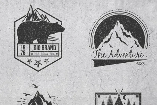 复古风格矢量徽章&Logo模板 Vintage Style Badges and Logos插图(1)