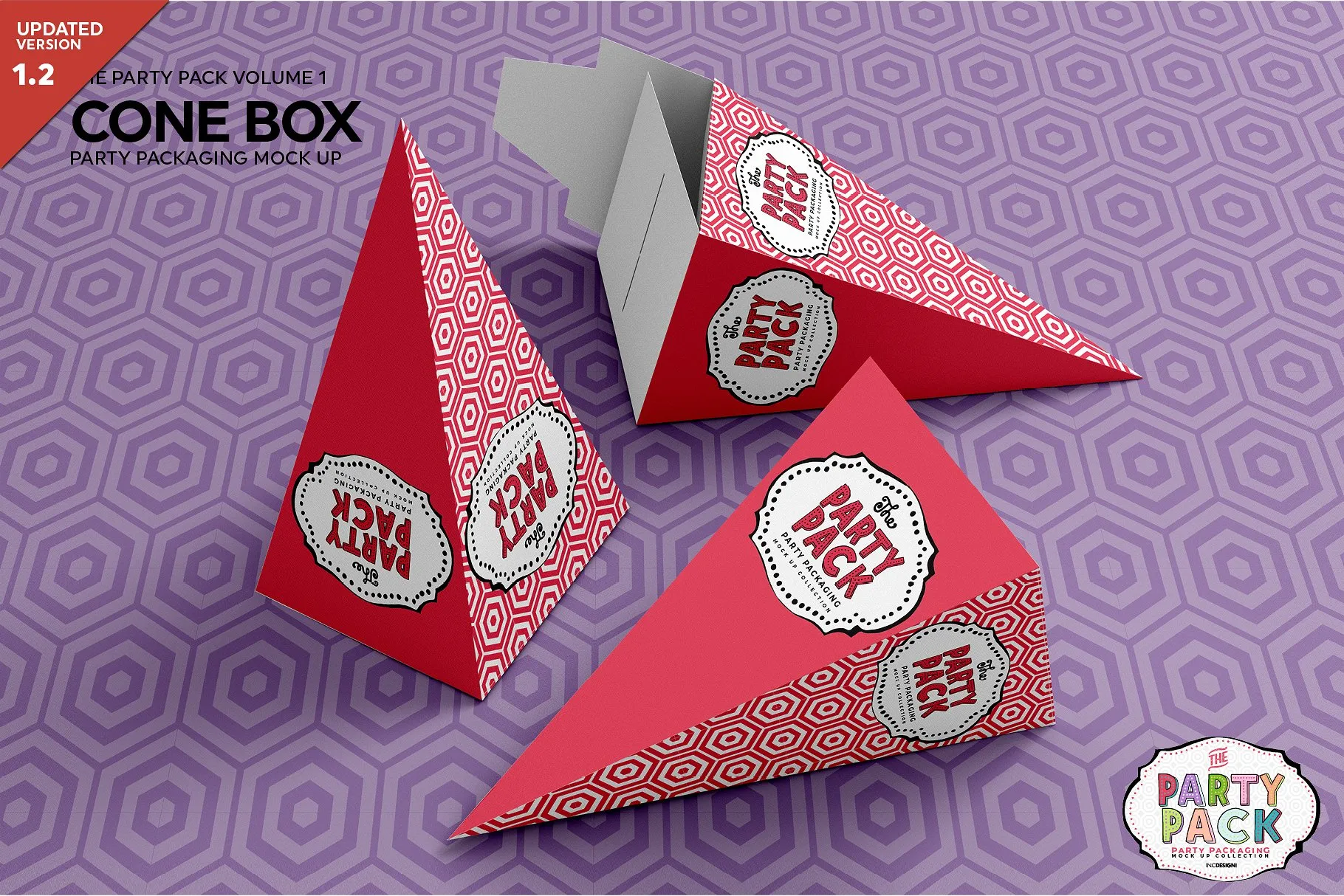 锥形盒子包装展示样机 Cone Box Packaging Mockup [psd]