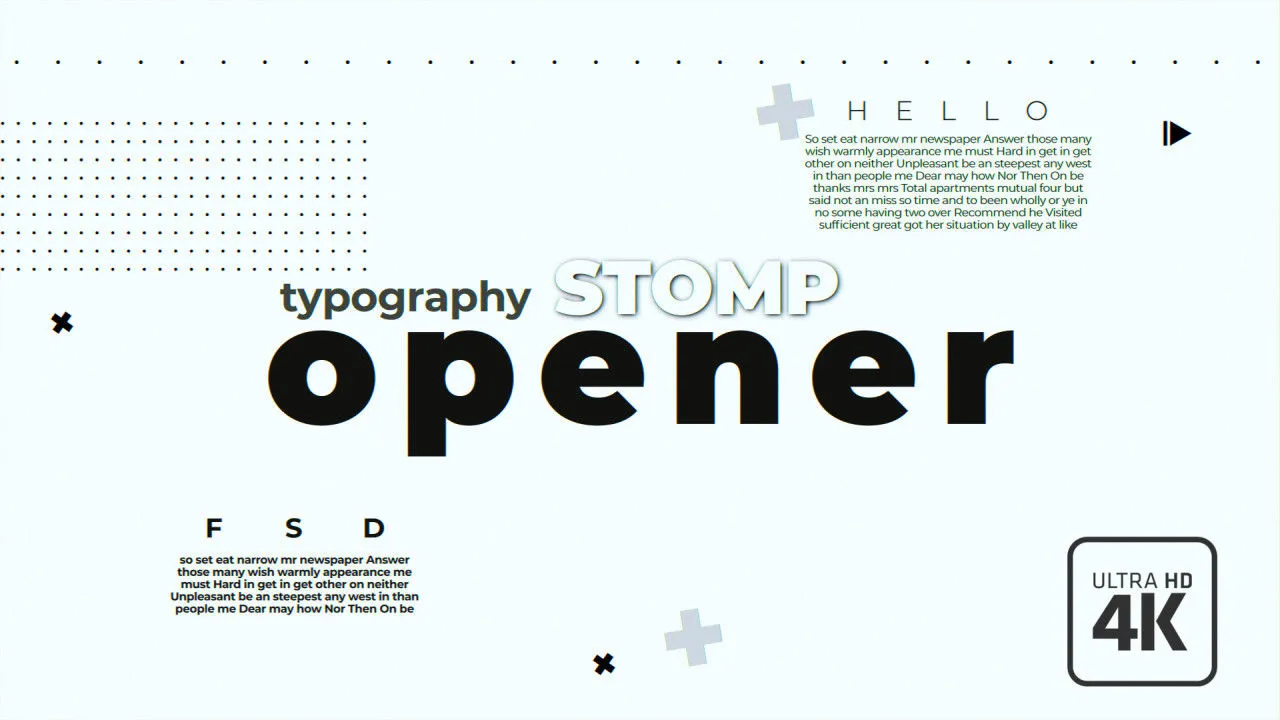 快节奏的镂空文字图片快闪片头像素设计精选AE模板