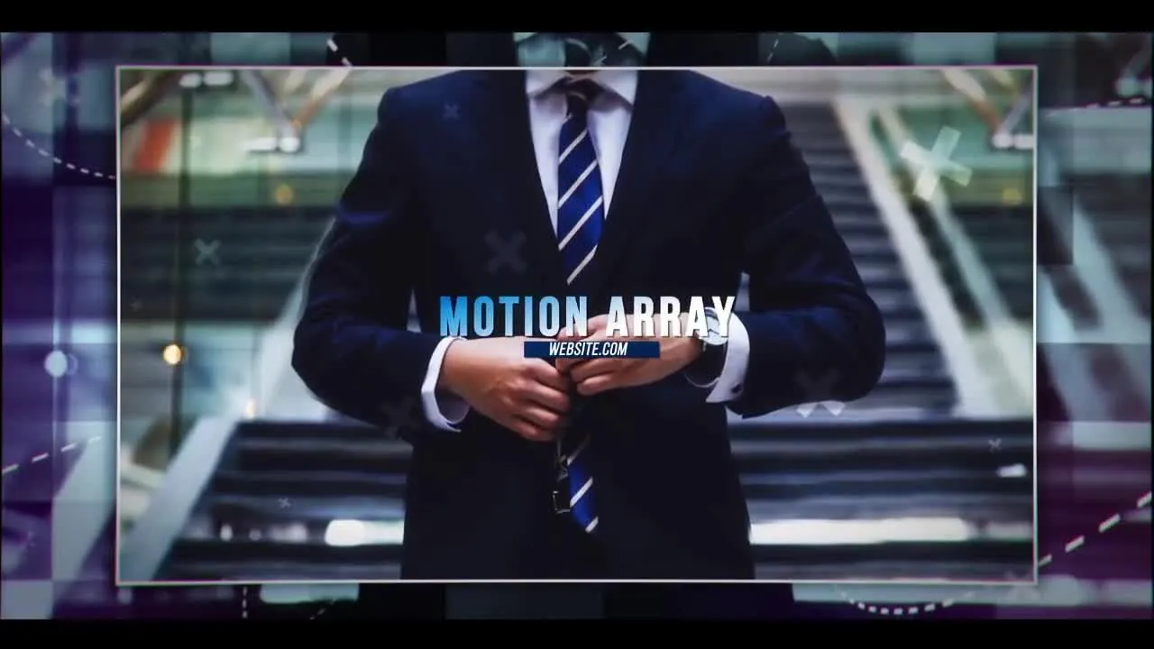 简单商务公司企业会议视频演示像素设计精选AE模板