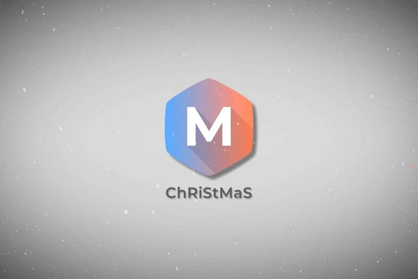 渐变色六边形amp;圆形图形Logo设计像素设计精选模板 Christmas Logo