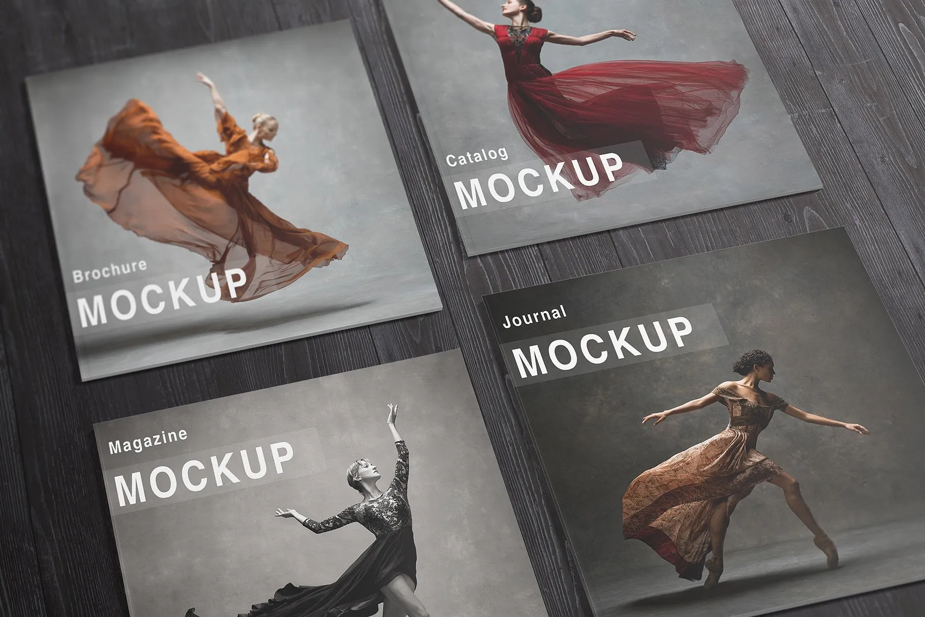 方形杂志样机模板 Square Magazine Mockups插图(6)