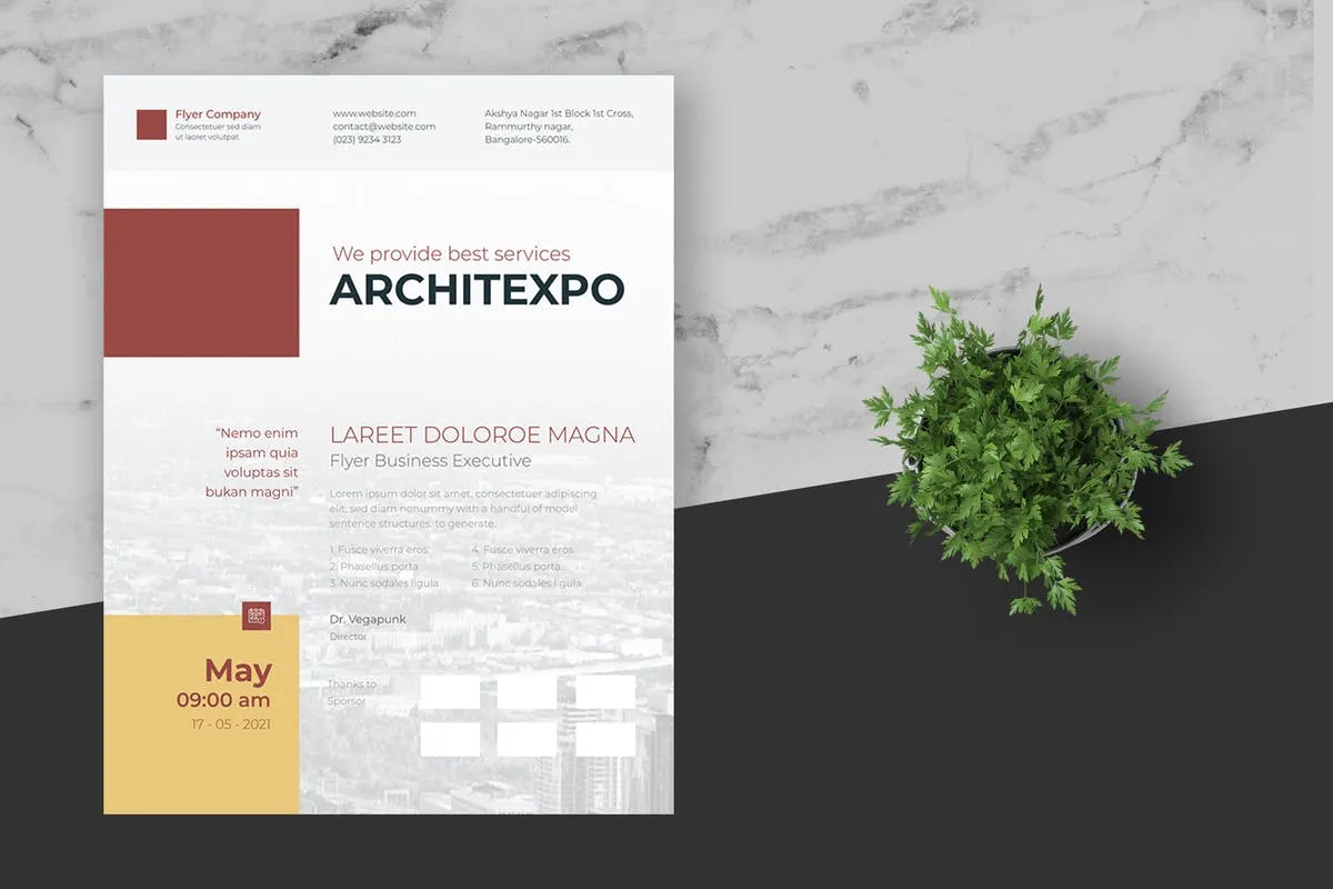 企业路演企业宣传活动海报模板 Cleanamp; Minimal Business Event Flyer