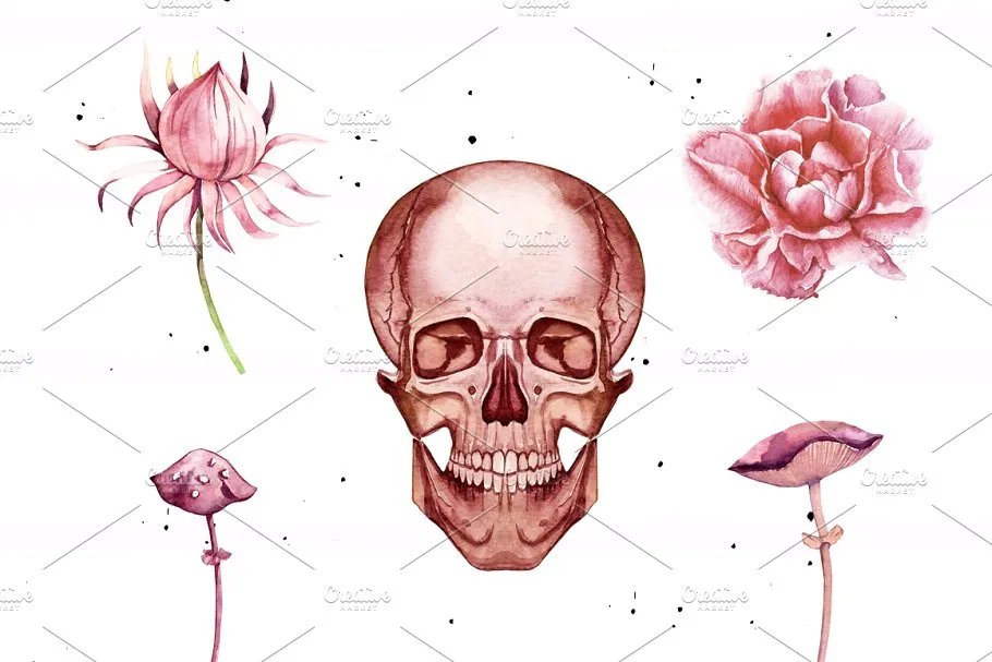 神秘秋天水彩剪贴画合集 Watercolor Mysterious Autumn插图(2)