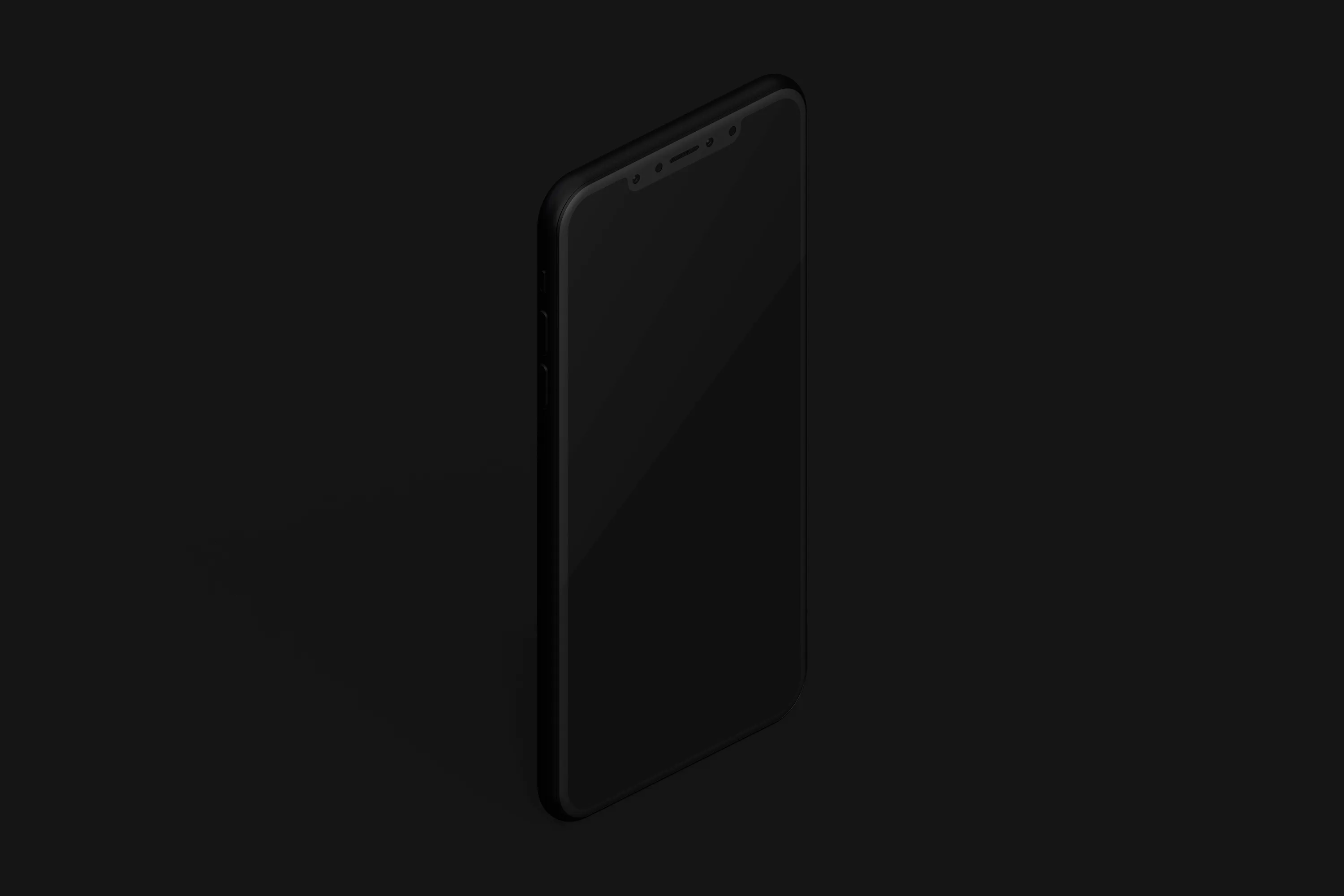 iPhone XS Max手机屏幕显示效果右视图样机02 Isometric Clay iPhone XS Max Mockup, Right View 02插图(2)