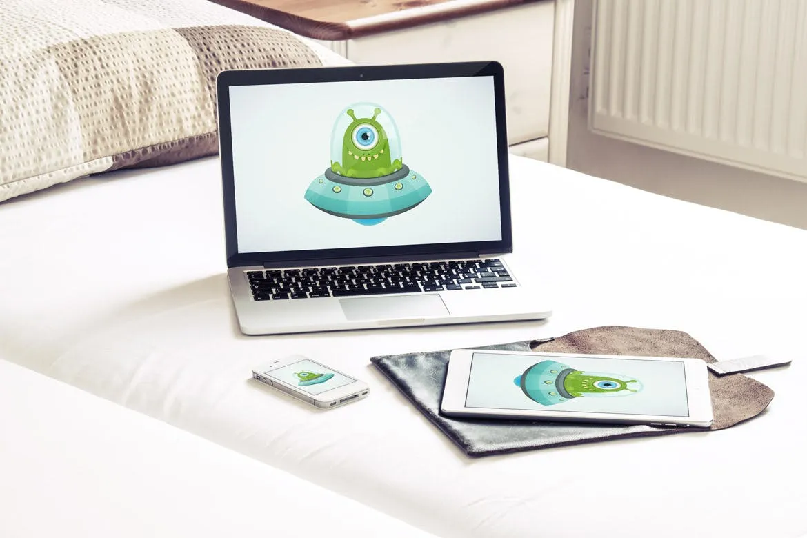 奢华酒店场景笔记本电脑&平板电脑屏幕预览素材库精选样机v2 5 Laptop and tablet mock-ups in hotel Vol. 2插图(4)