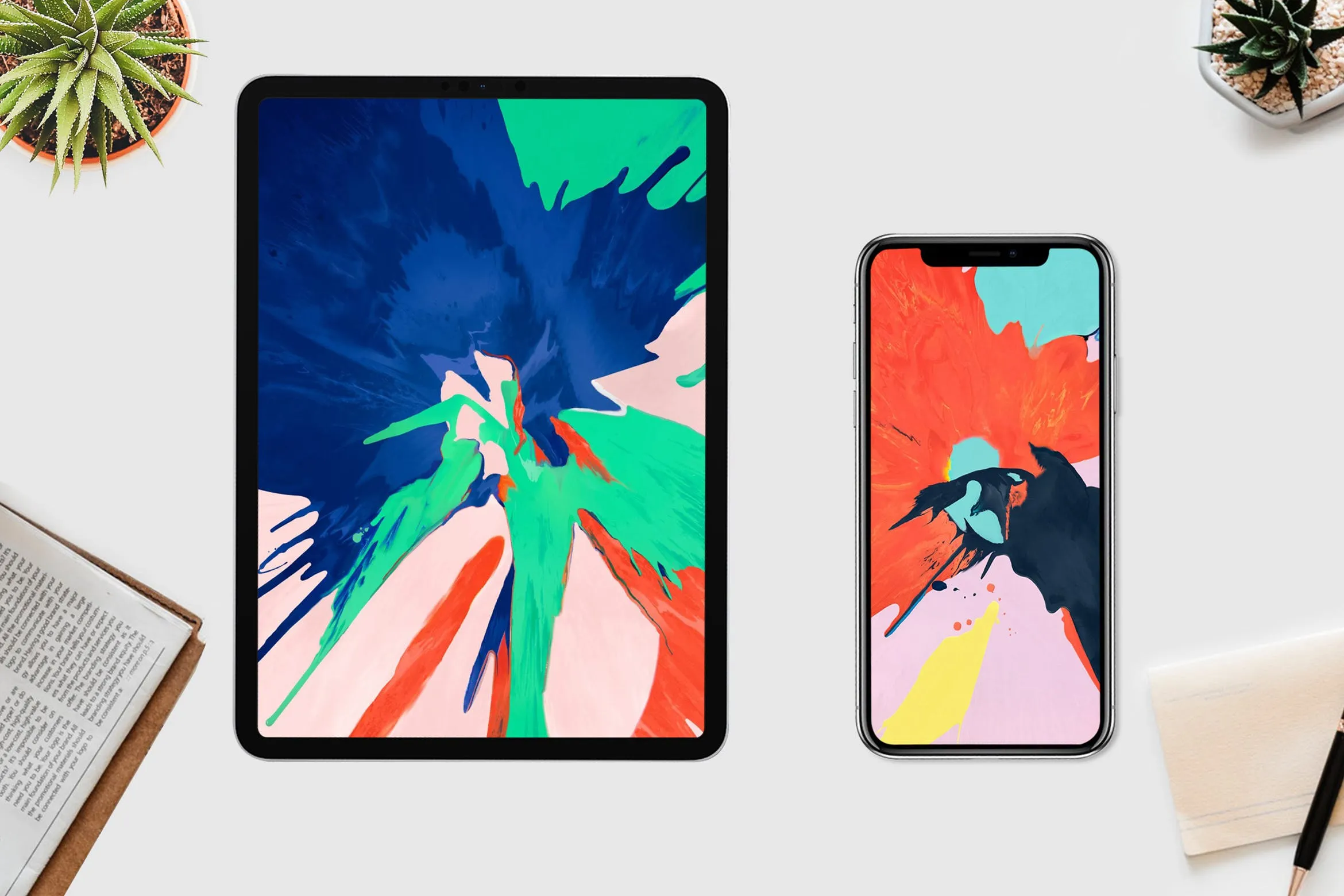 iPad ＆ iPhone 11 Pro苹果新设备样机模板 iPad and iPhone 11 Pro Mock Up插图