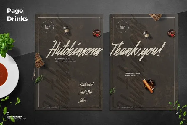 高端西餐餐馆菜单模板 Food Menu插图(4)