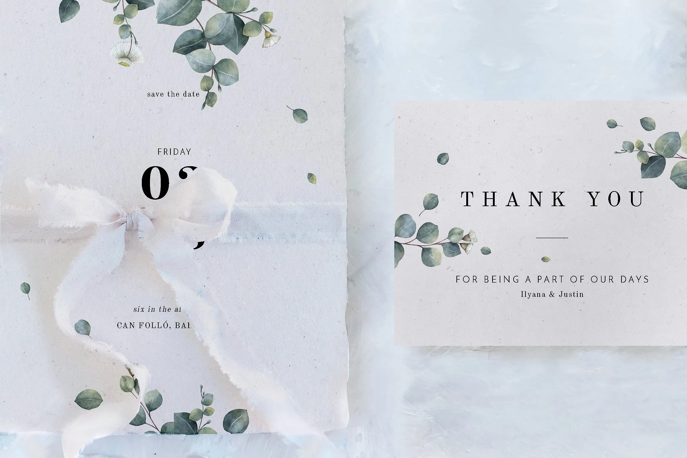 桉树树叶装饰婚礼设计套件 Eucalyptus Foliage Wedding Suite