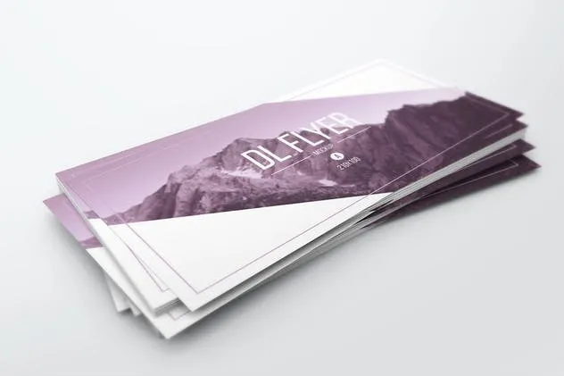 DL企业品牌传单样机设计模板 DL Flyer Mockups插图(2)