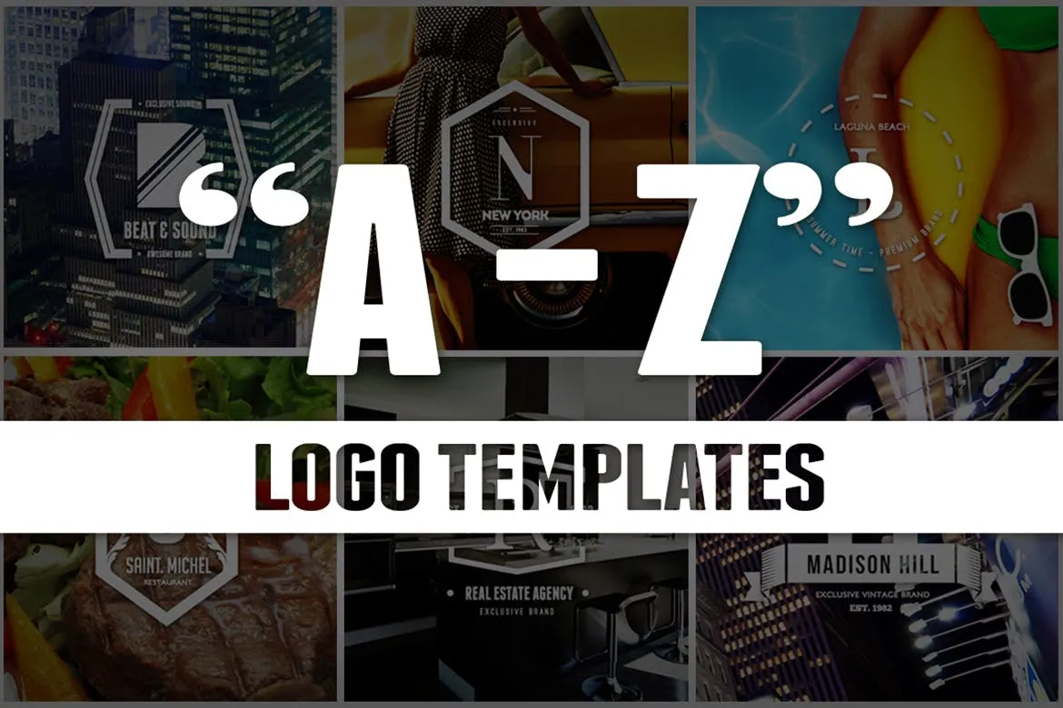 26个英文字母图形Logoamp;徽章设计模板合集