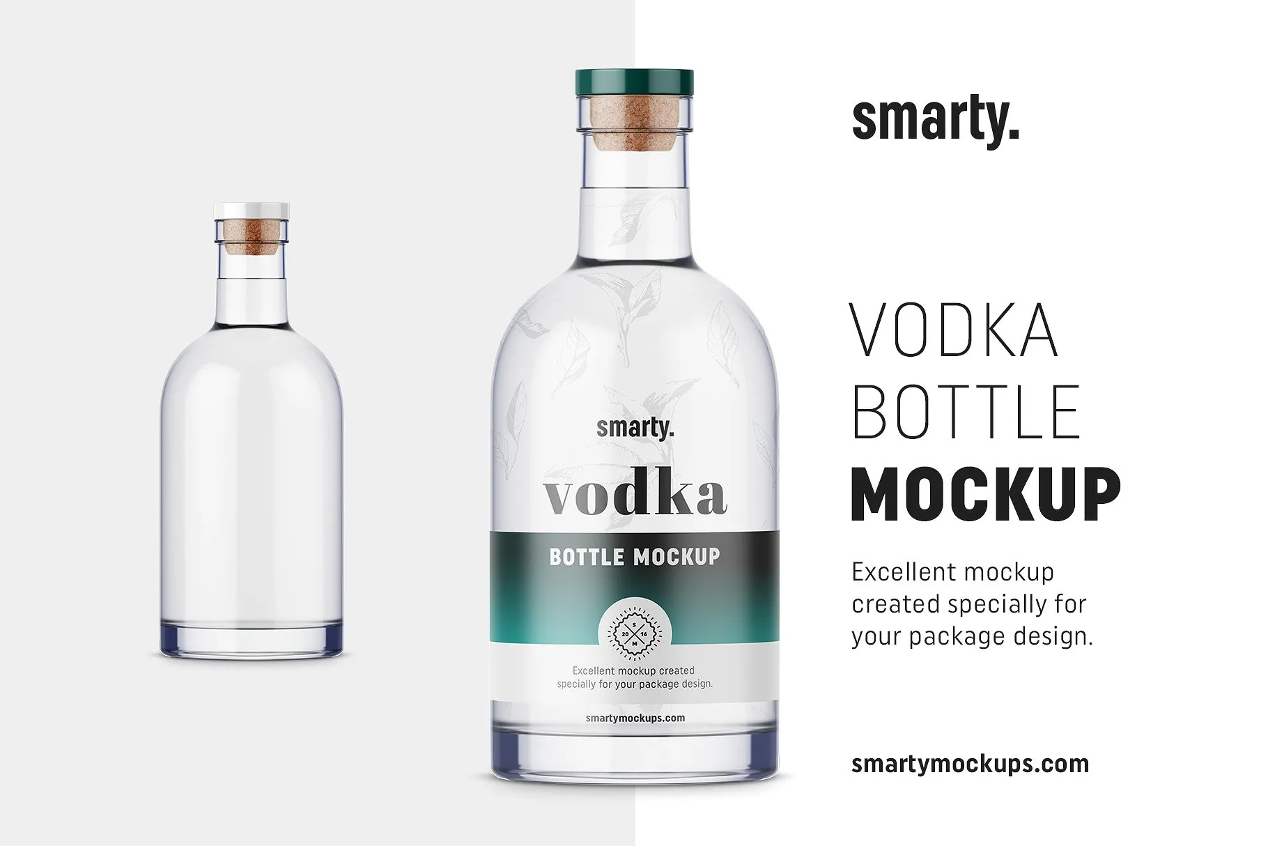 伏特加酒瓶样机Mockups