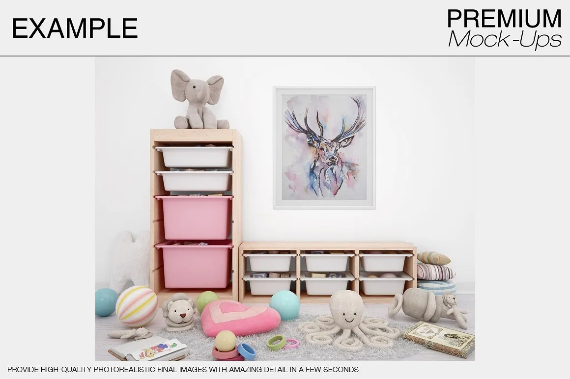 温馨可爱的孩子房间展示模型下载[psd]插图(8)