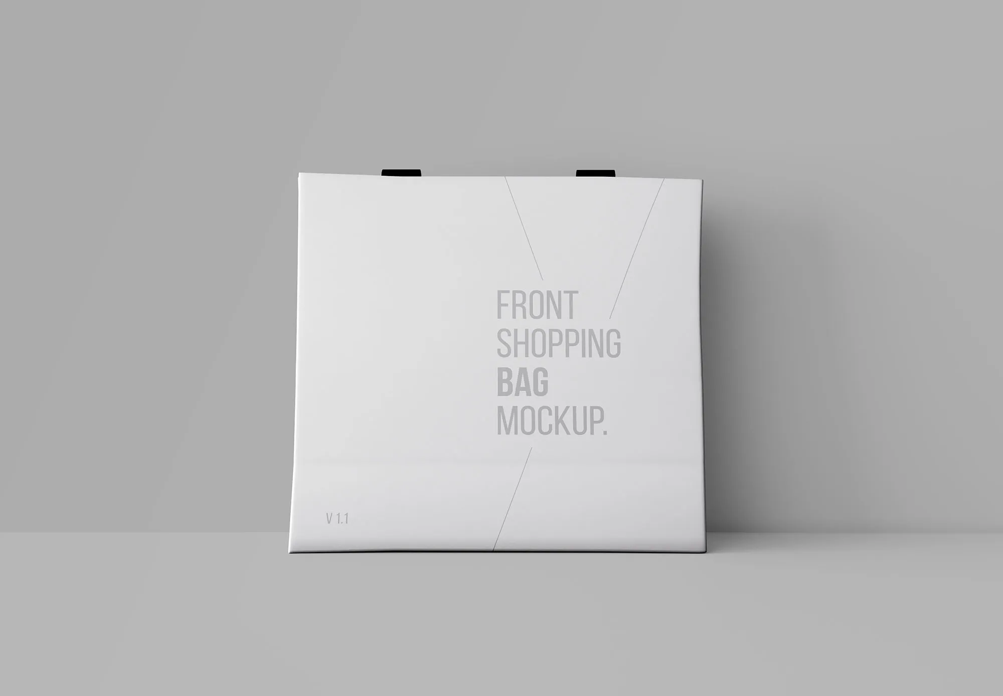 购物袋设计前视图样机模板 Front Shopping Bag Mockup