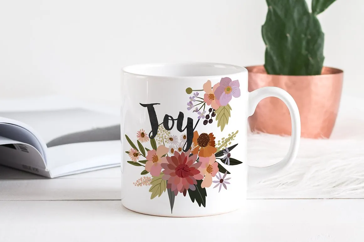 美丽的手绘花园植物矢量插图 Beautiful Garden Vector Collection插图(4)