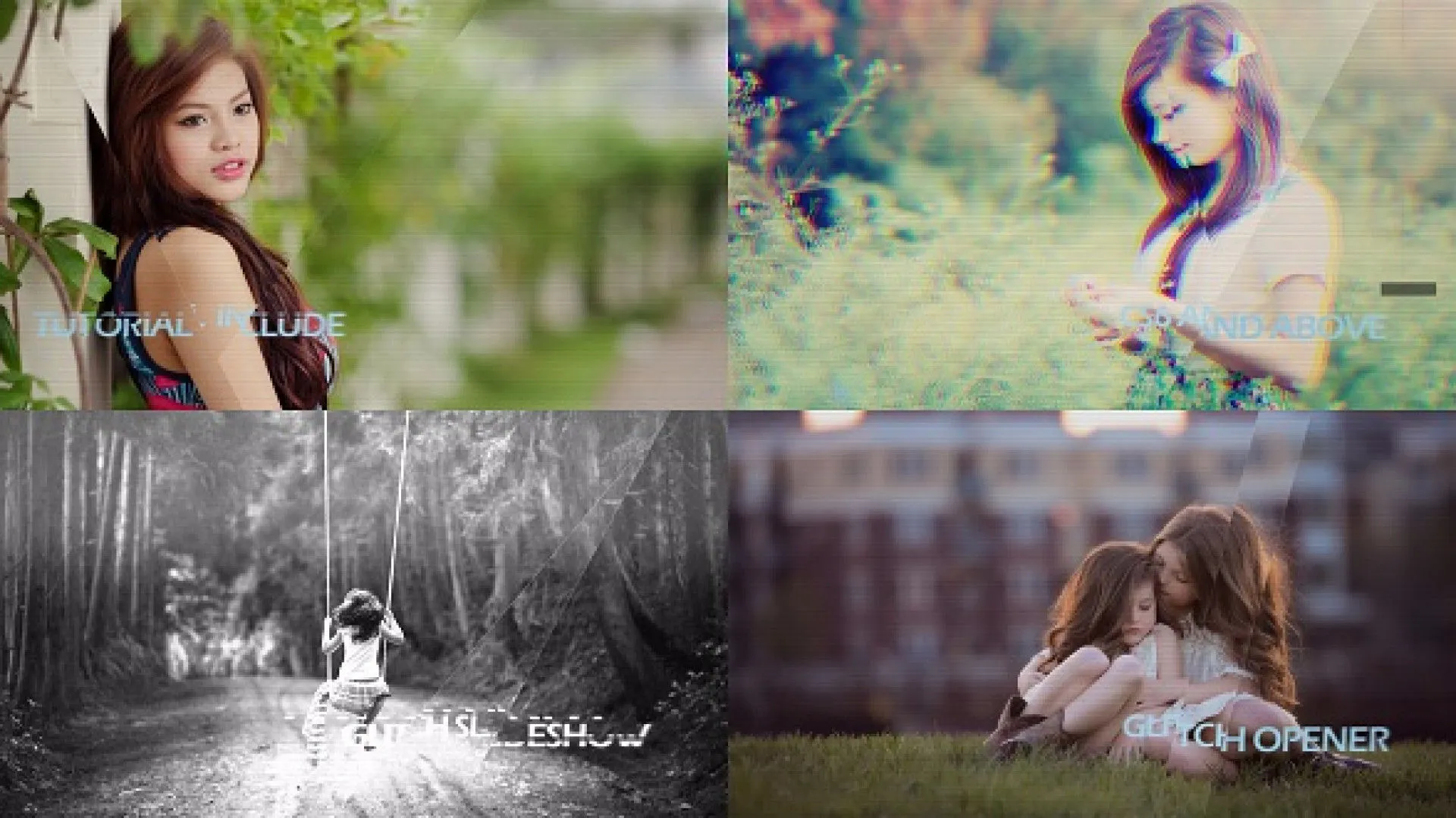 故障效果幻灯片像素设计精选AE模板