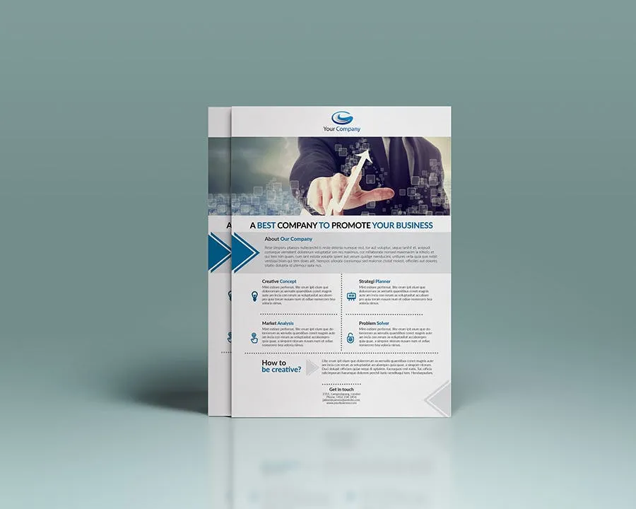 企业简介/介绍传单设计模板 Corporate Flyer #01插图(3)