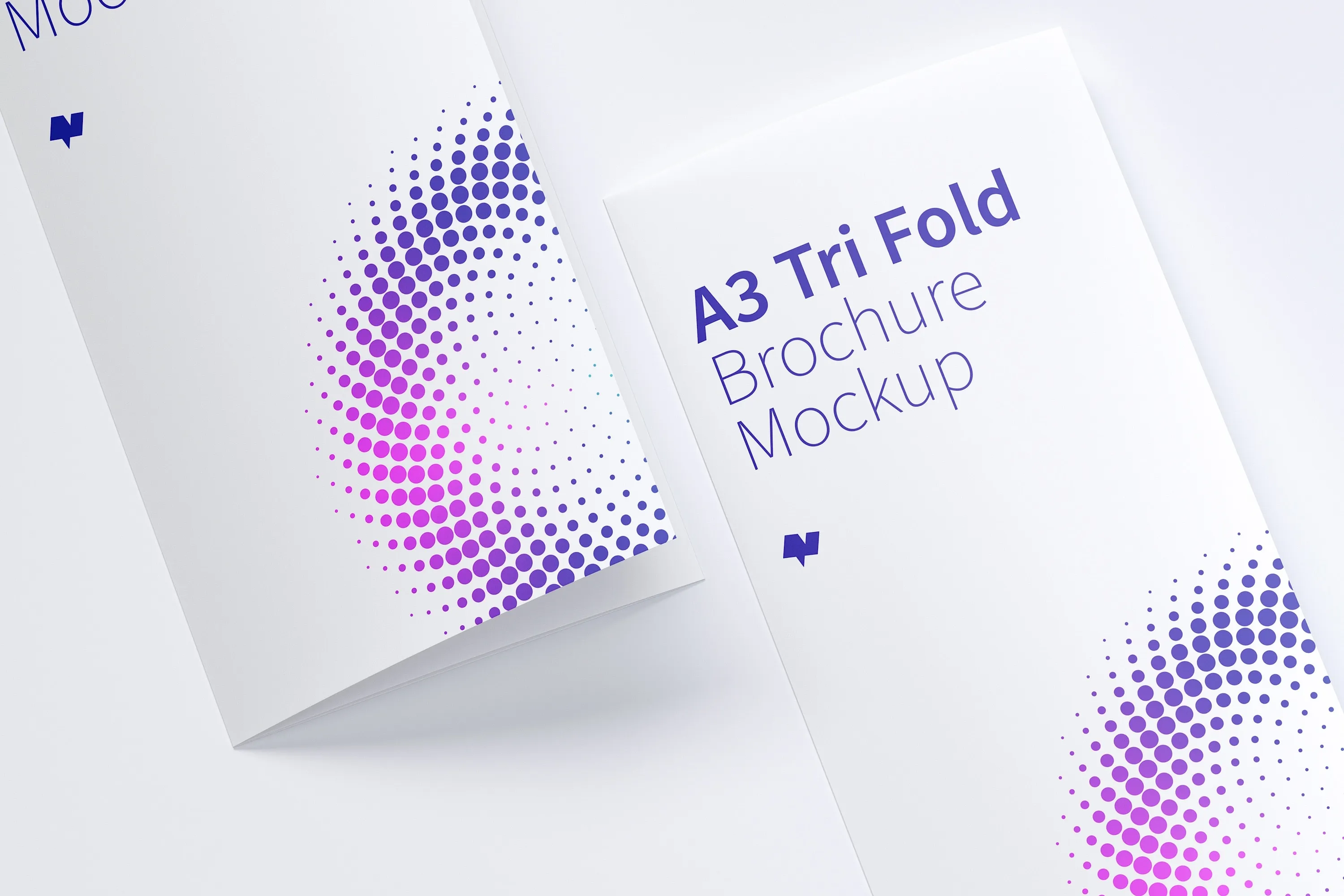 A3尺寸大小三折页传单小册子设计图预览样机05 A3 Trifold Brochure Mockup 05