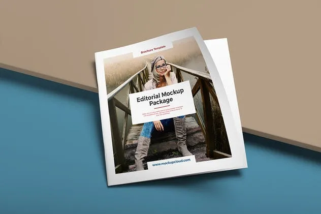 方形摄影画册样机 Square Brochure Mockup插图(3)