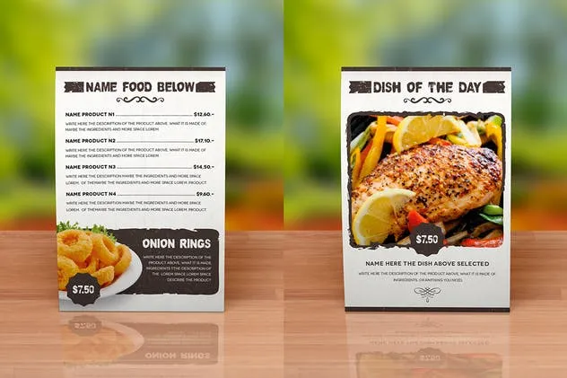 意大利餐厅西式餐厅食品菜单设计模板 The Ristorante Food Menu Illustrator Template插图(7)