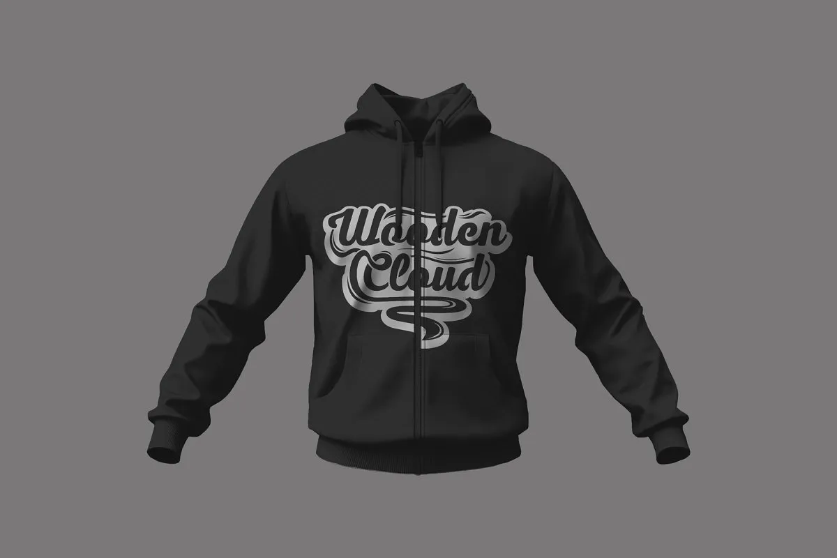 潮流时尚连帽运动衫样机模板插图(2)