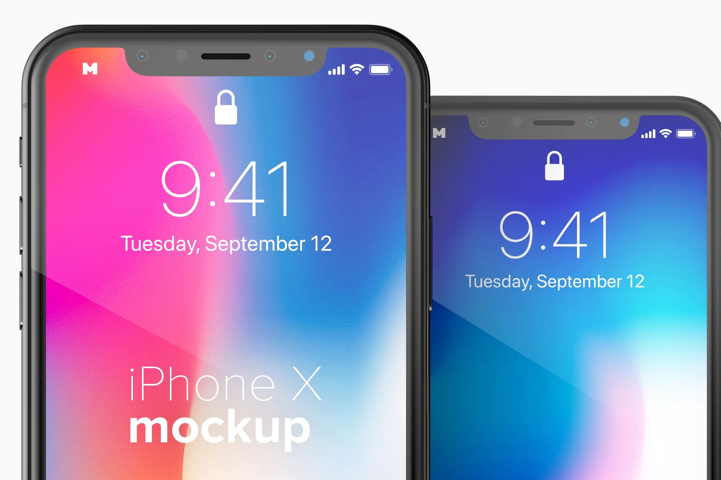 iPhone X手机APP应用UI设计效果图免费样机素材 Free iPhone X Mockup 03插图(1)