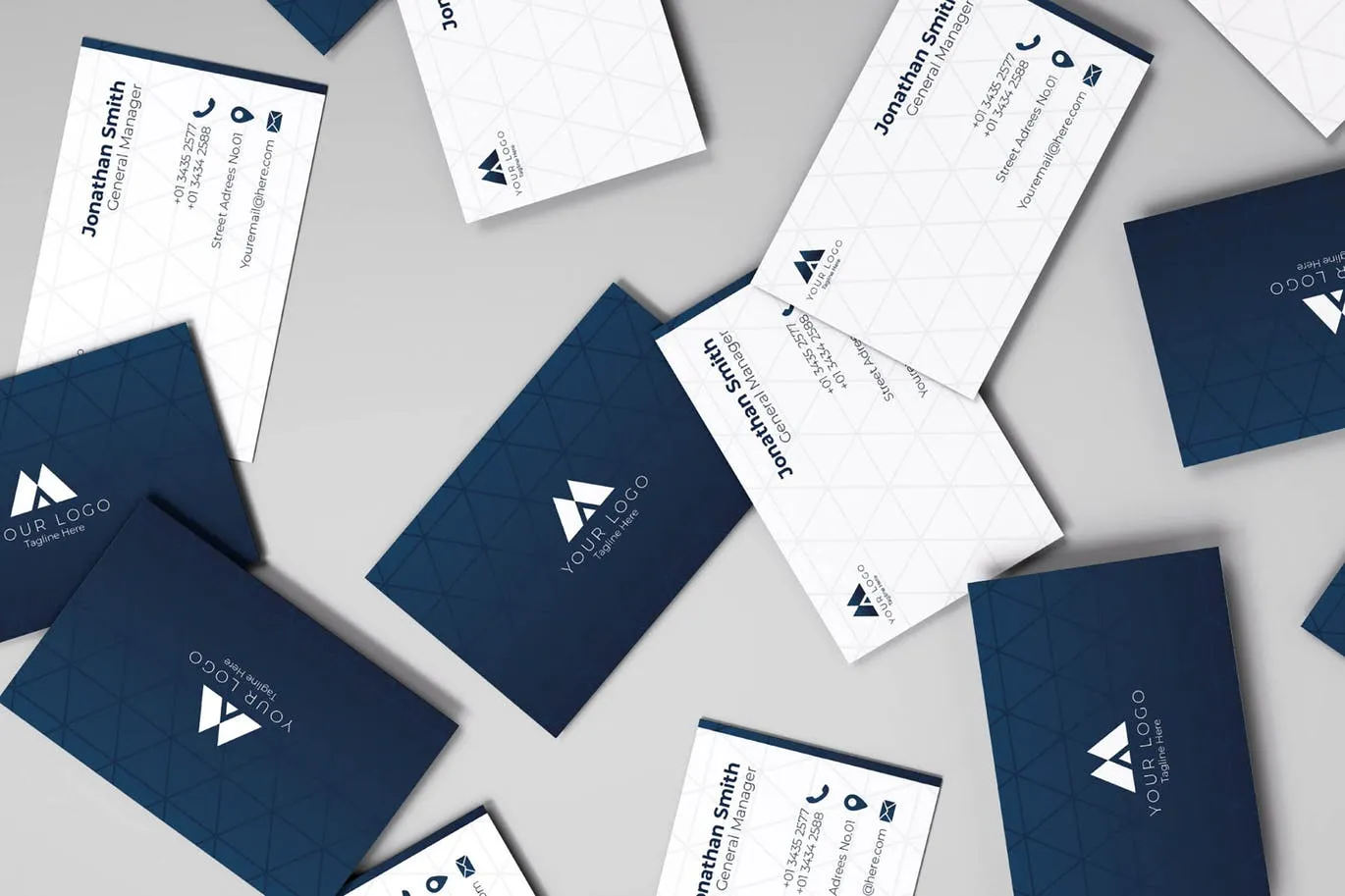 简约商务风格企业名片设计模板v1 Business Card Template.v1插图