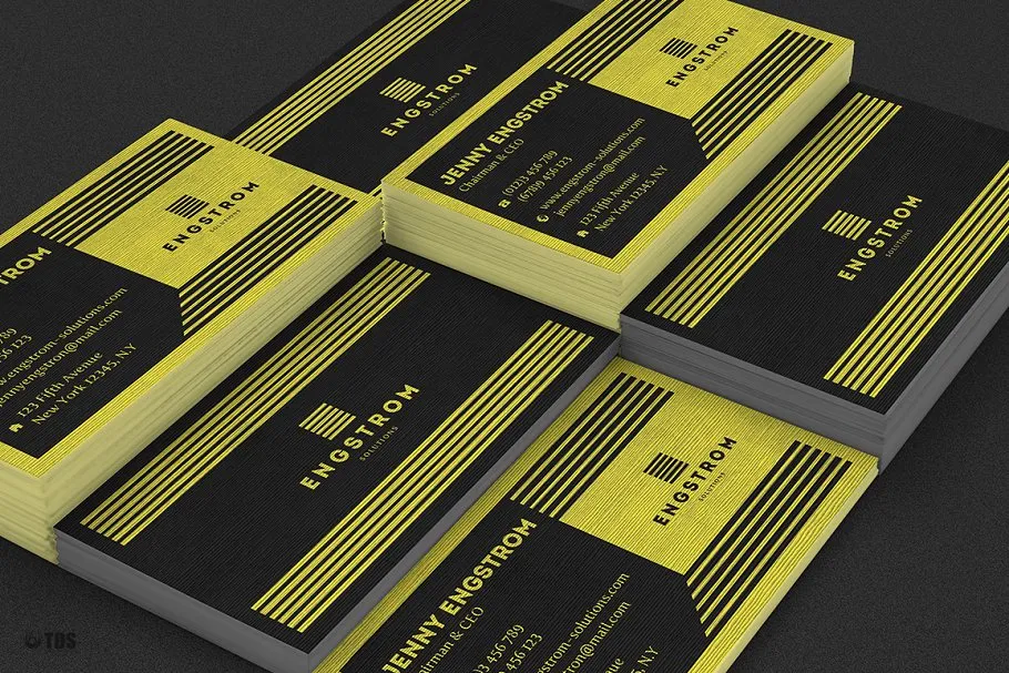 黑黄配色企业形象设计素材包 Black Yellow Corporate Identity PSD插图(4)