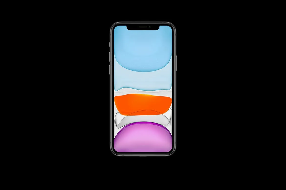 iPhone 11 Pro Max手机正面视图屏幕预览样机模板 iPhone 11 Pro Max Mockup插图(2)