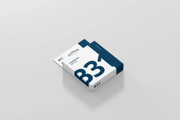 带挂钩的超薄方形尺寸包装盒子样机 Box Mockup – Slim Square Size with Hanger插图(5)