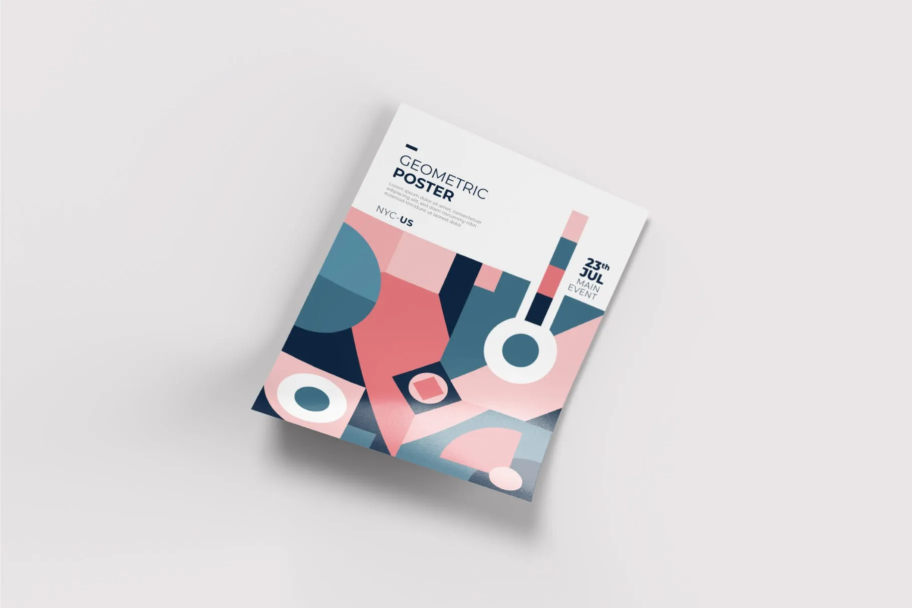创意几何图形背景宣传单设计模板v7 Creative Geometric Flyer