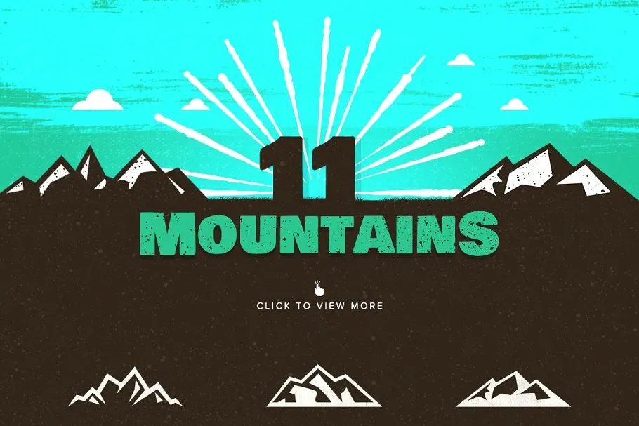 山地自行车极限运动品牌Logo模板 The Mountain Biker – Logo Badge Kit插图(3)