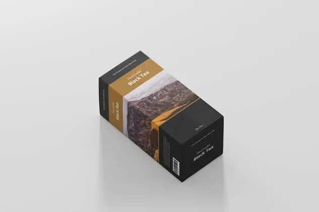 茶包及茶包包装盒设计样机模板 Tea Dispenser Box Mockup插图(2)